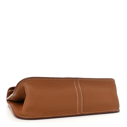 Hermes Taurillon Clemence Halzan 25 Gold 4 of 10