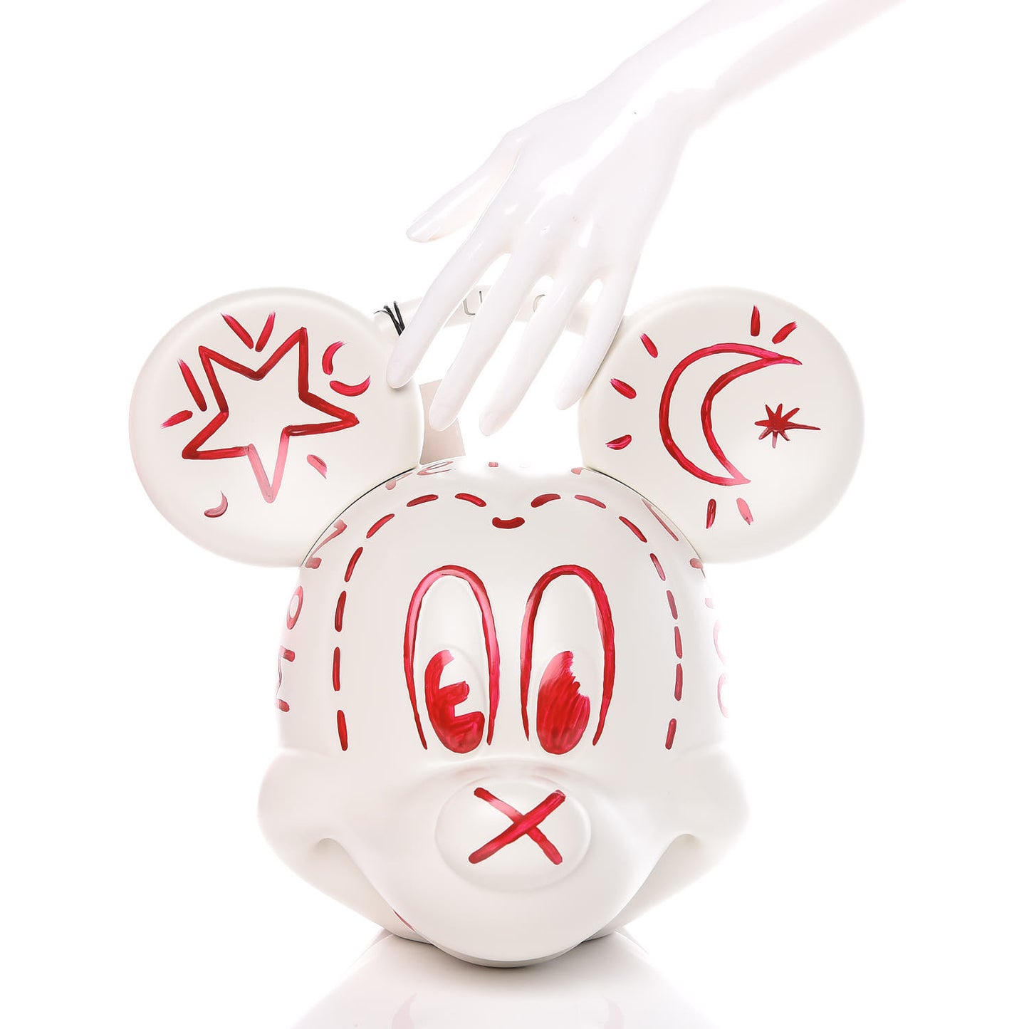 X DISNEY Plastic Mickey Mouse Top Handle Bag White