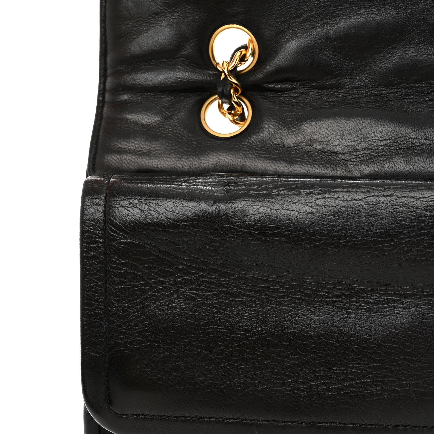 Chanel Lambskin Quilted Medium Single Flap Black 16 of 20