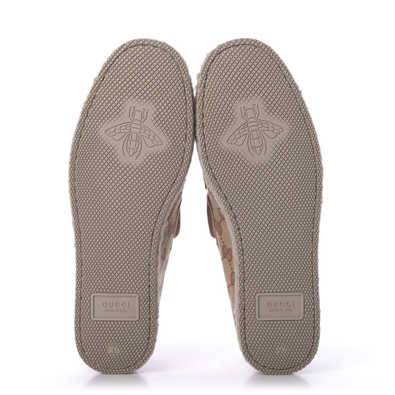Gucci GG Monogram Womens Fria Horsebit Loafers 37.5 Beige Ruggine 5 of 9