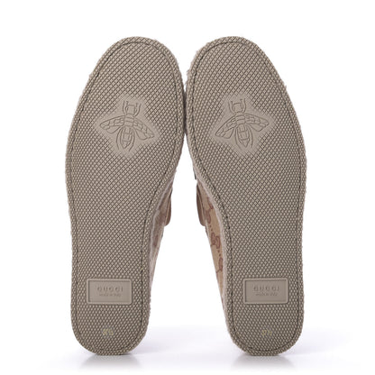 Gucci GG Monogram Womens Fria Horsebit Loafers 37.5 Beige Ruggine 5 of 9