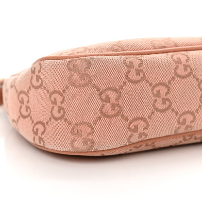 Gucci Monogram Textured Dollar Calfskin Small Ophidia Hobo Cloche Rose Pink 9 of 20