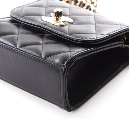 Chanel Lambskin Quilted Mini Trendy CC Chain Wallet Black 6 of 12