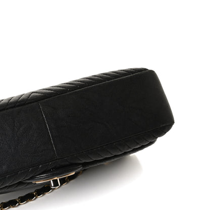 Chanel Calfskin Surpique Chevron Small Flap Black 16 of 18