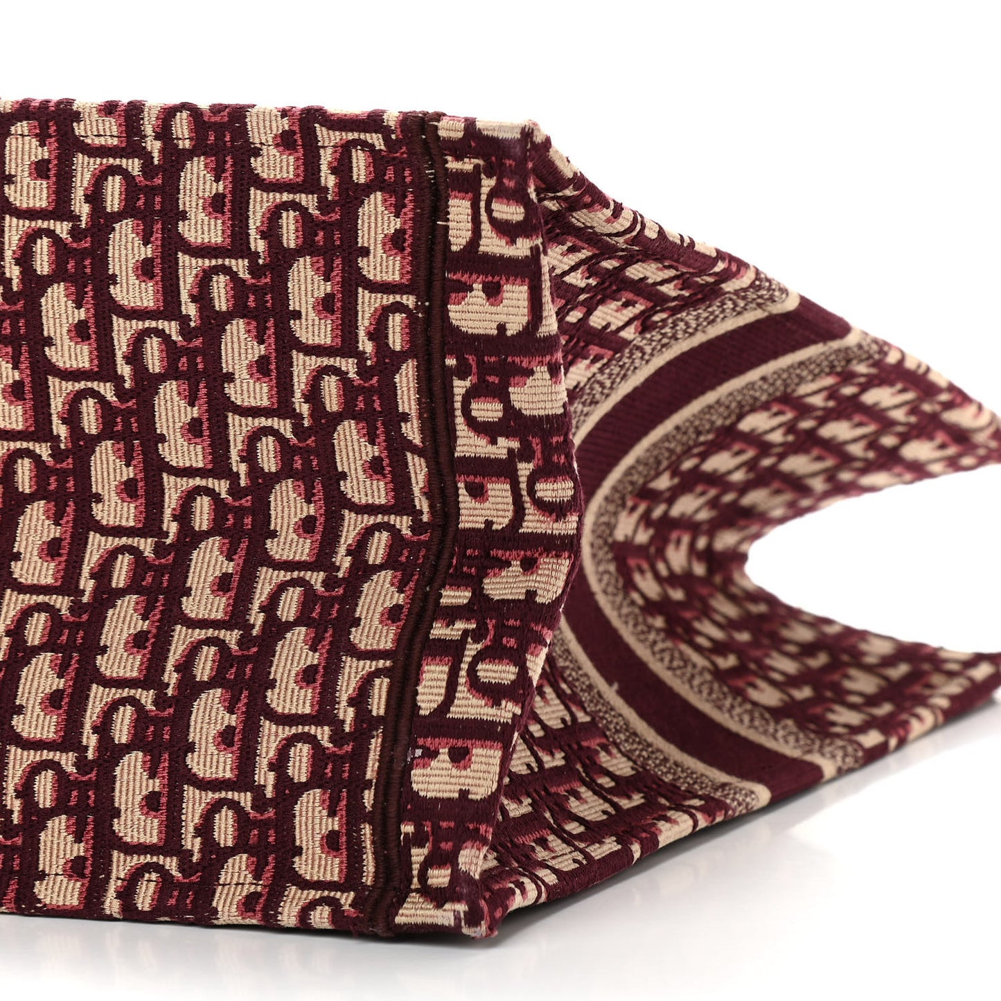 Oblique Large Book Tote Burgundy Multicolor