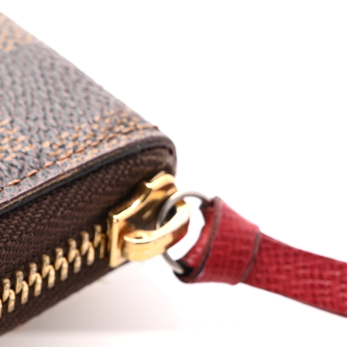 Damier Ebene Clemence Wallet Cherry