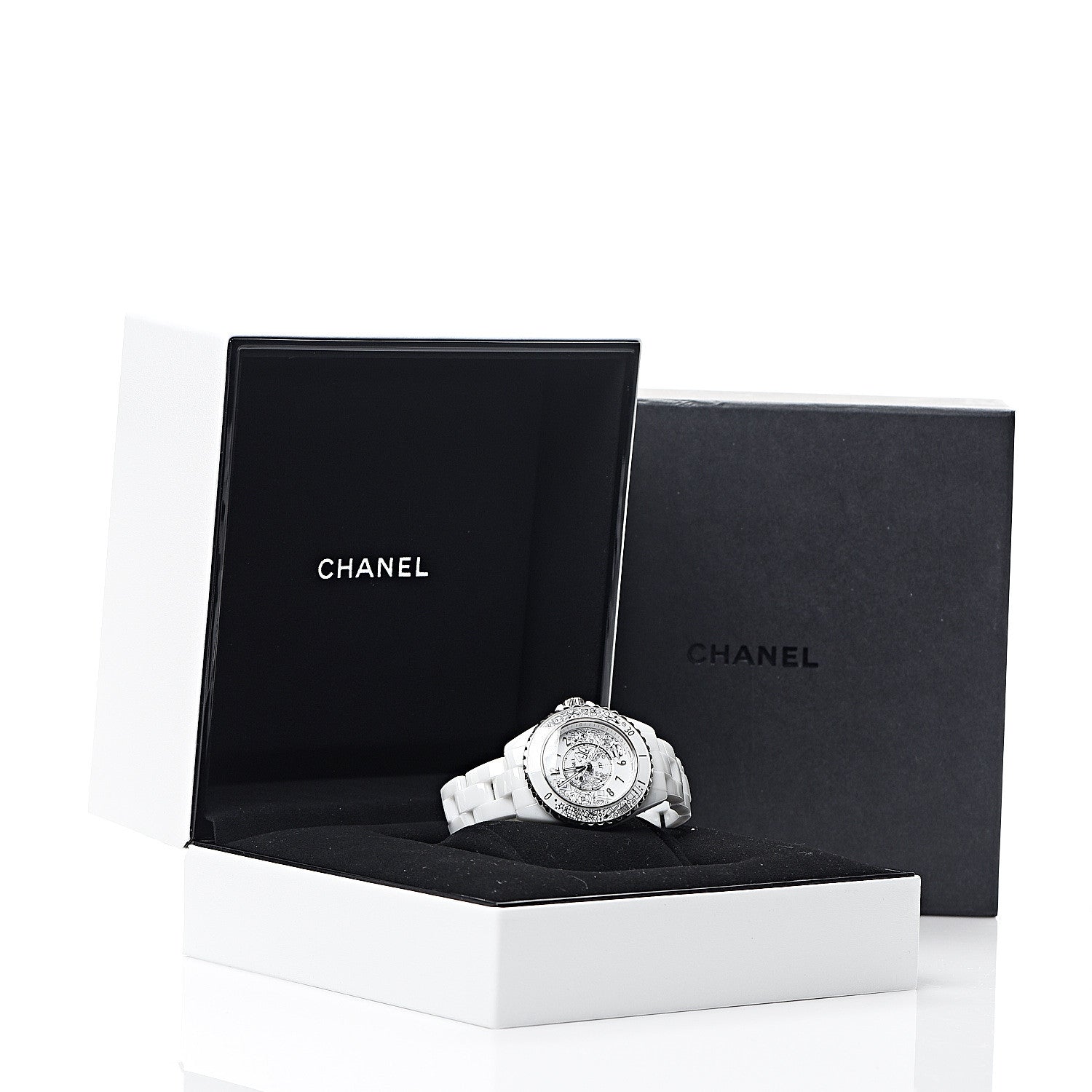 Chanel Stainless Steel Ceramic Diamond 33mm J12 Limited Edition Quartz Watch White 6 of 6