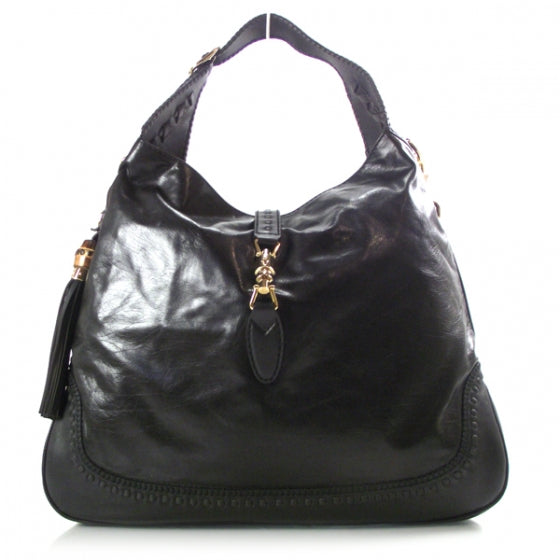 Gucci Calfskin Large New Jackie Hobo Black 1 of 9