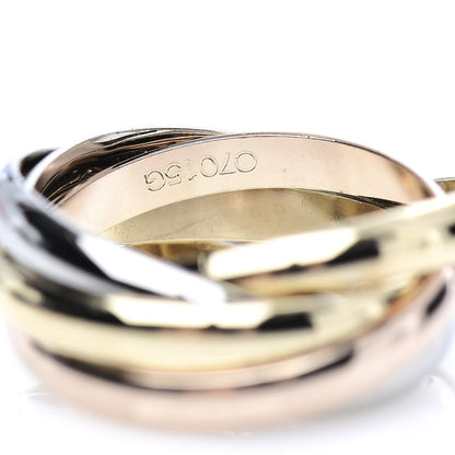 Cartier 18K Pink Yellow White Gold Les Must De Trinity Five Band Ring 51 5.75 4 of 4