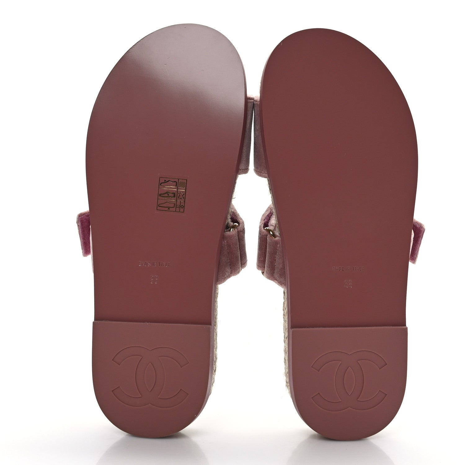 Chanel Velvet Elastic Flat Mules 38 Dark Pink 5 of 8