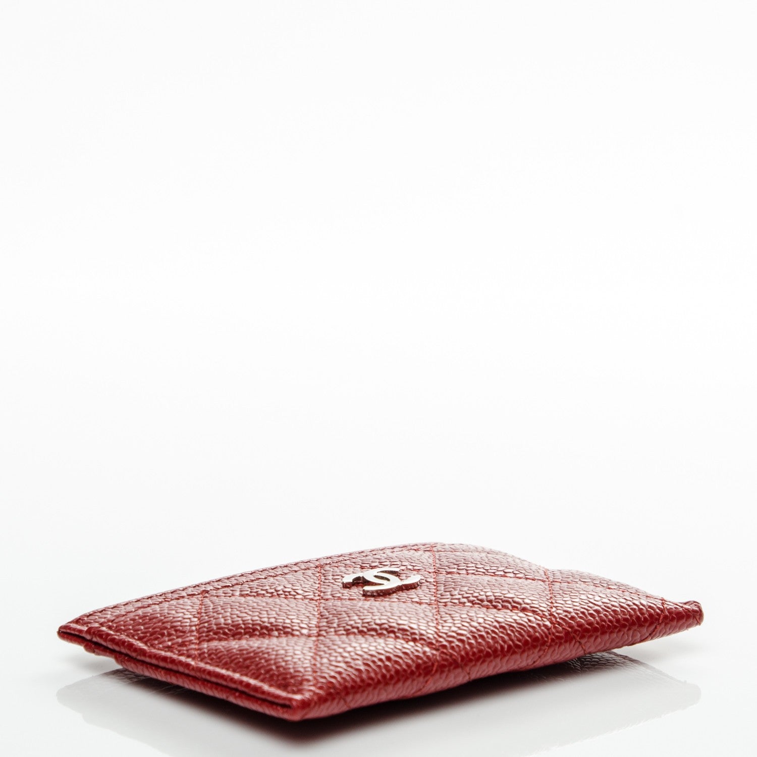Chanel Caviar Quilted Card Holder Red 4 of 7