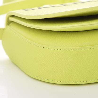Balenciaga Grained Calfskin Logo Print Ville Day Bag XS Acid Green 8 of 12