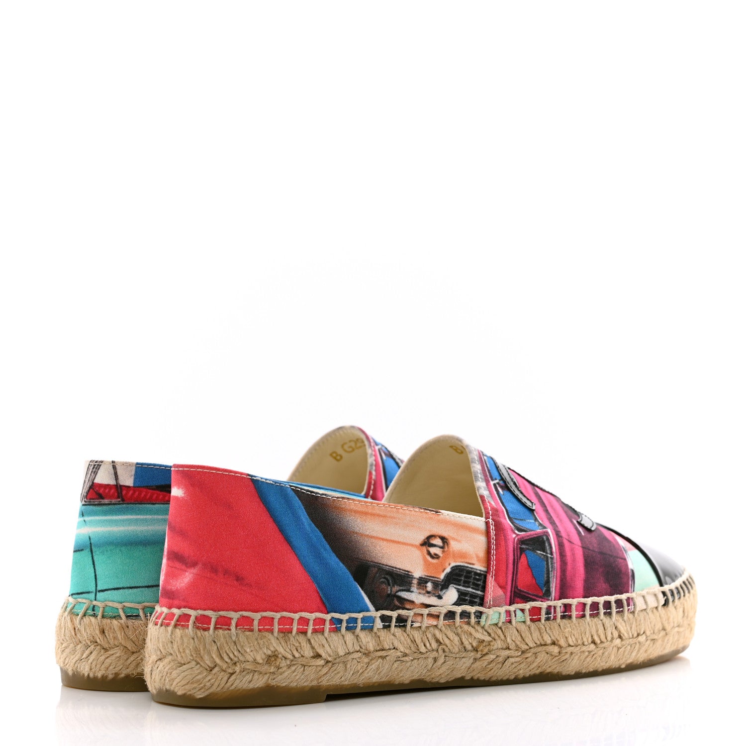 Chanel Fabric Patent CC Espadrilles 37 Multicolor Black 4 of 10