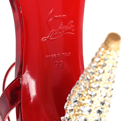 Christian Louboutin Patent Crystal Lipchick 100 Sandals 39 Loubi 7 of 8