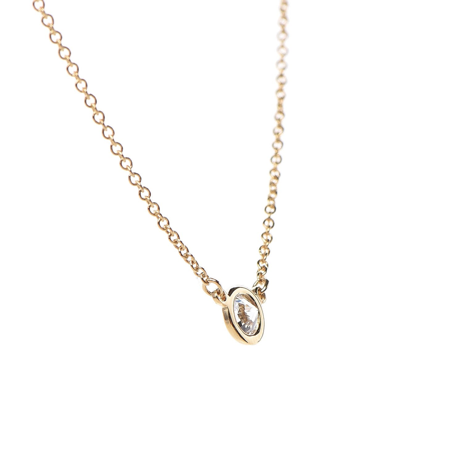 Tiffany 18K Yellow Gold Diamond .37ct Elsa Peretti Diamonds by the Yard Pendant Necklace 4 of 7