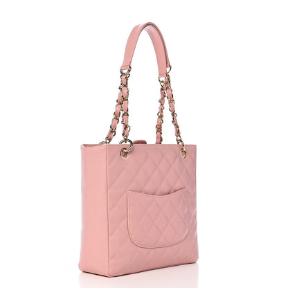 Chanel Caviar Quilted Petit Shopping Tote PST Pink 2 of 9