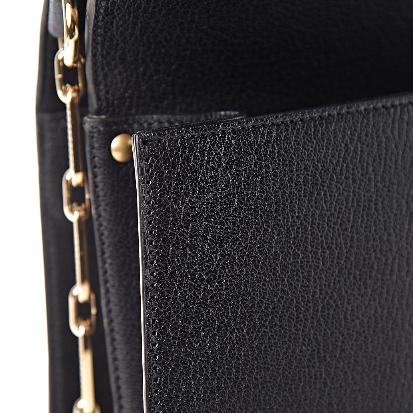 Calfskin Snakeskin Studded Medium Ottilia Top Handle Bag Black