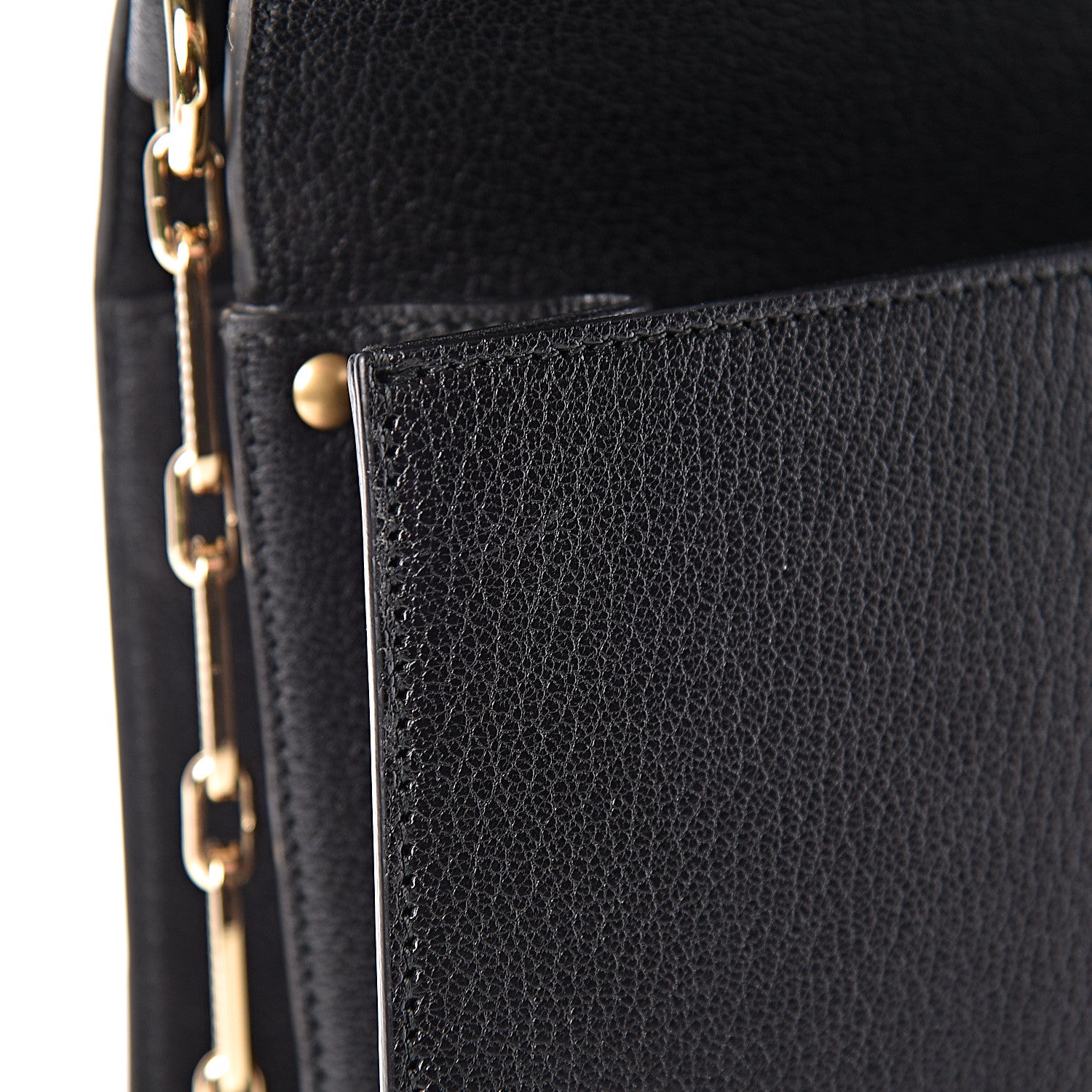 Gucci Calfskin Snakeskin Studded Medium Ottilia Top Handle Bag Black 13 of 18