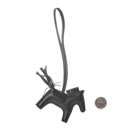 Hermes Milo Lambskin Grigri Rodeo Horse Bag Charm PM Vert Cypress 2 of 5