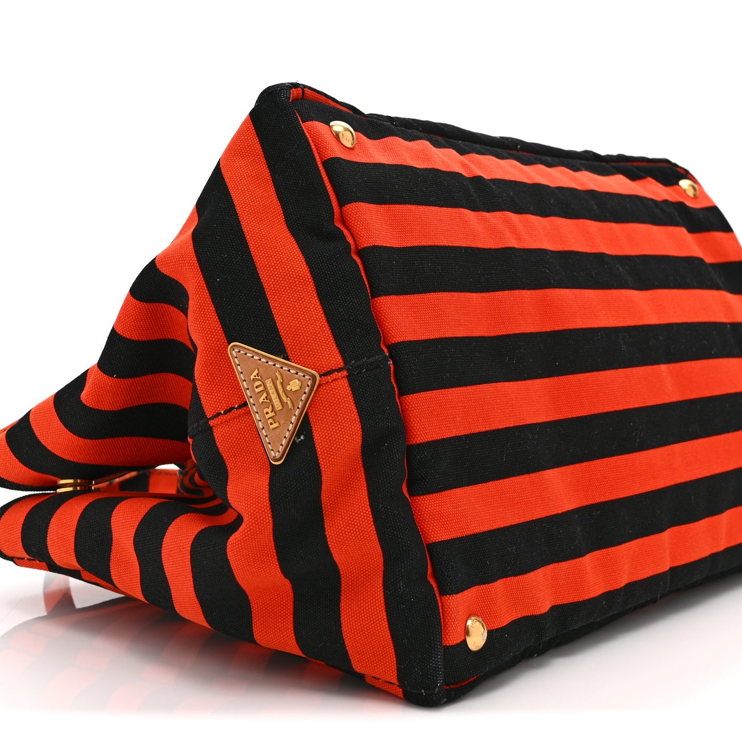 Canapa Striped Tote Arancio