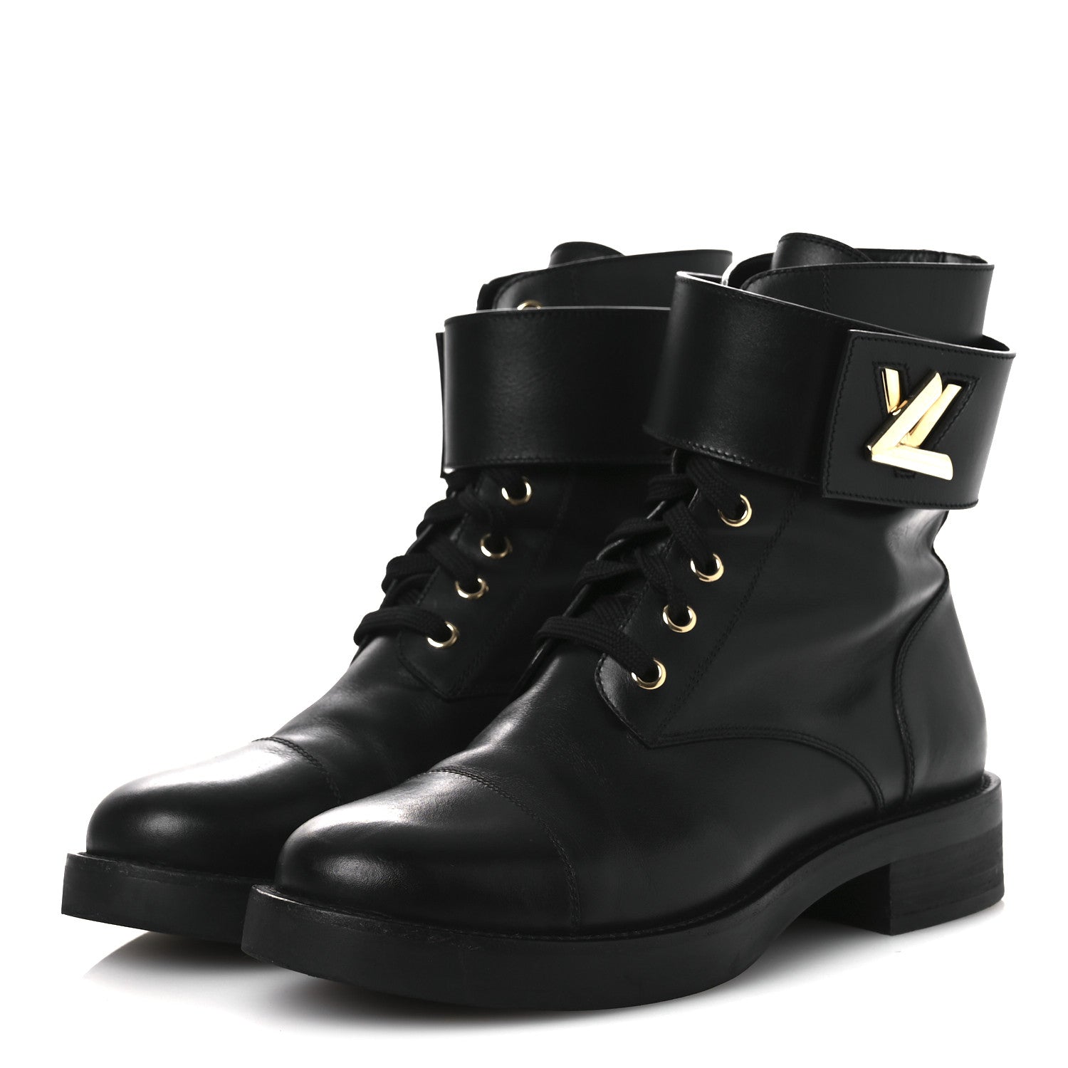 Louis Vuitton Calfskin Wonderland Ranger Boots 37.5 Black 4 of 11