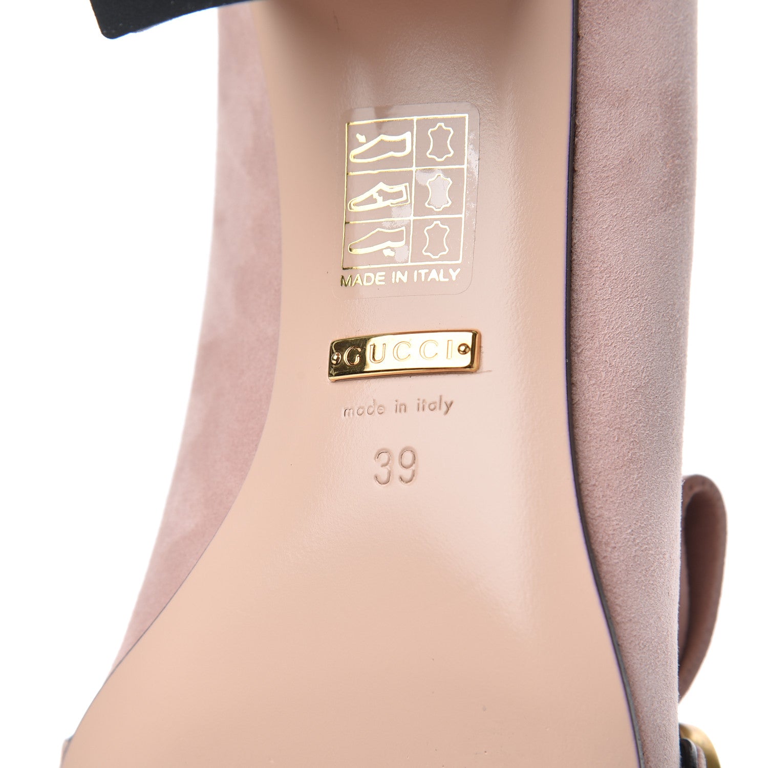 Gucci Kid Scamosciato GG Marmont Fringe 50mm Loafer Pumps 39 Crystal Pink 7 of 15