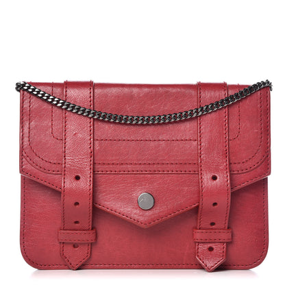 Proenza Schouler Lambskin PS1 Large Chain Wallet Red 1 of 9