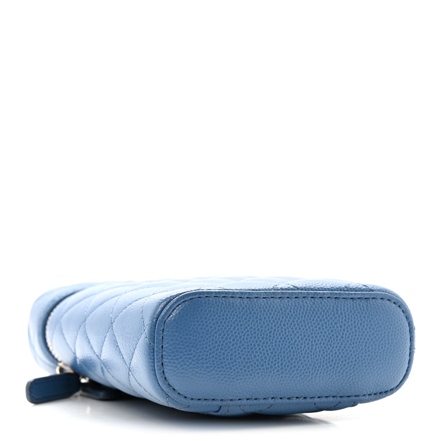 Chanel Caviar Quilted Phone Holder With Chain Blue 4 of 12