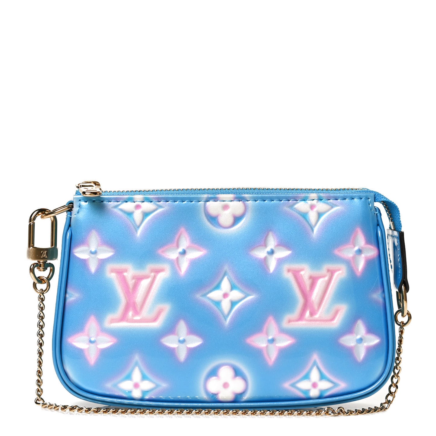 Vernis Valentine Mini Pochette Accessories Baby Blue Neon