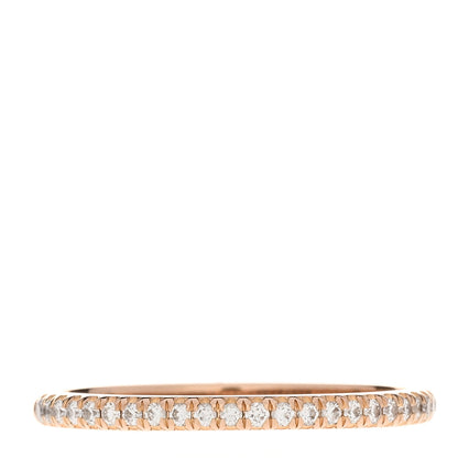 Tiffany 18K Rose Gold Diamond .20ctw Soleste Half Eternity Band Ring 62 10 1 of 4