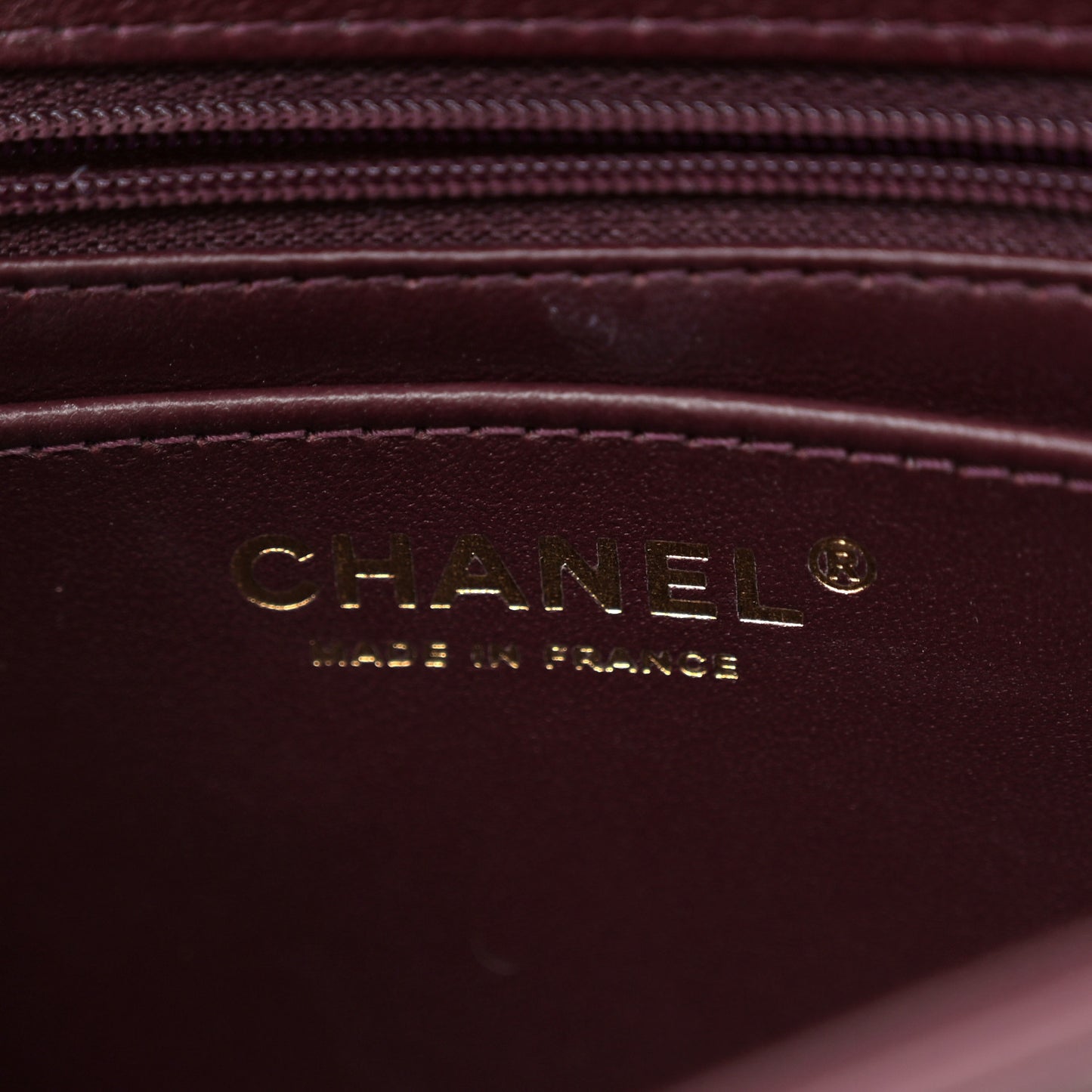 Lambskin CC Flap Top Handle Bag Burgundy