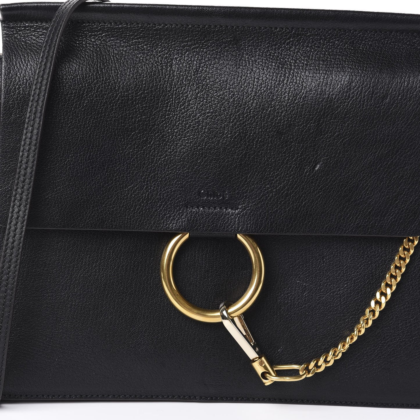 Goatskin Medium Faye Shoulder Bag Black