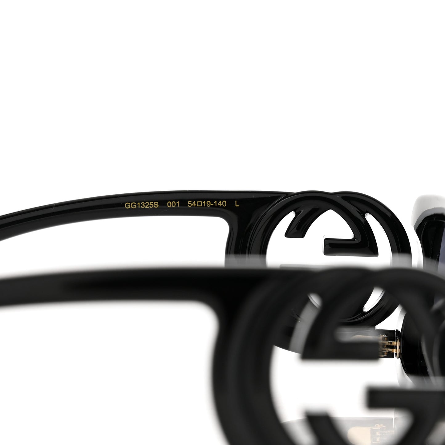 Acetate Chaise Rectangle Frame Sunglasses GG1325S Black