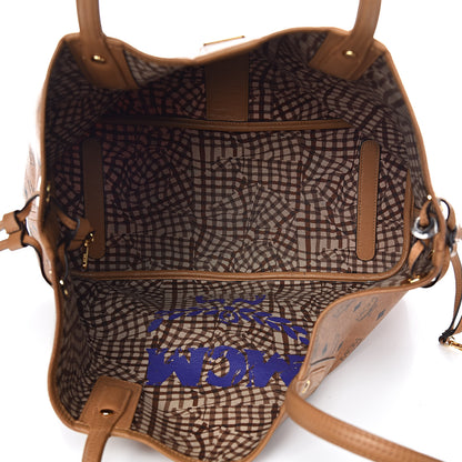MCM Visetos Medium Liz Reversible Shopper Tote Cognac 9 of 29