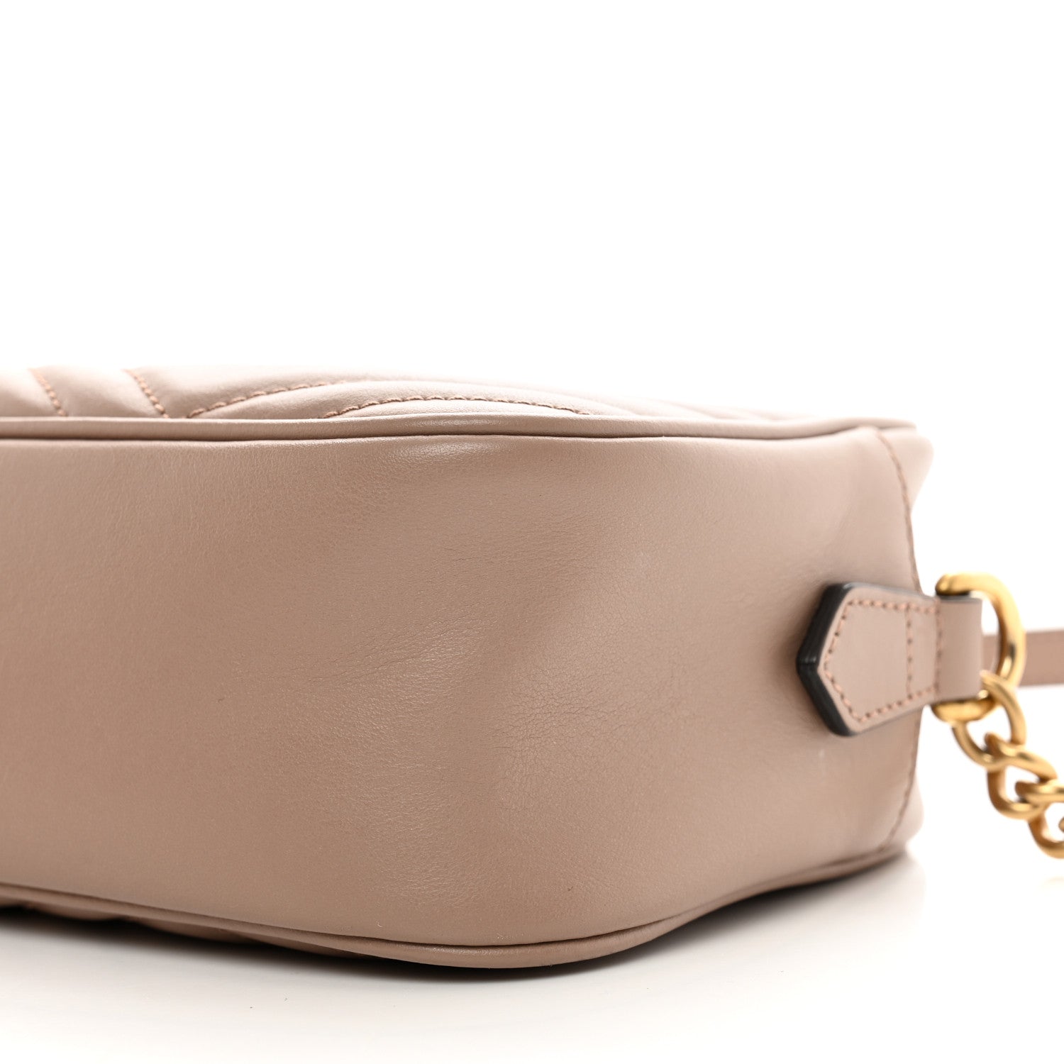 Gucci Calfskin Matelasse Small GG Marmont Chain Shoulder Bag Porcelain Rose 10 of 11