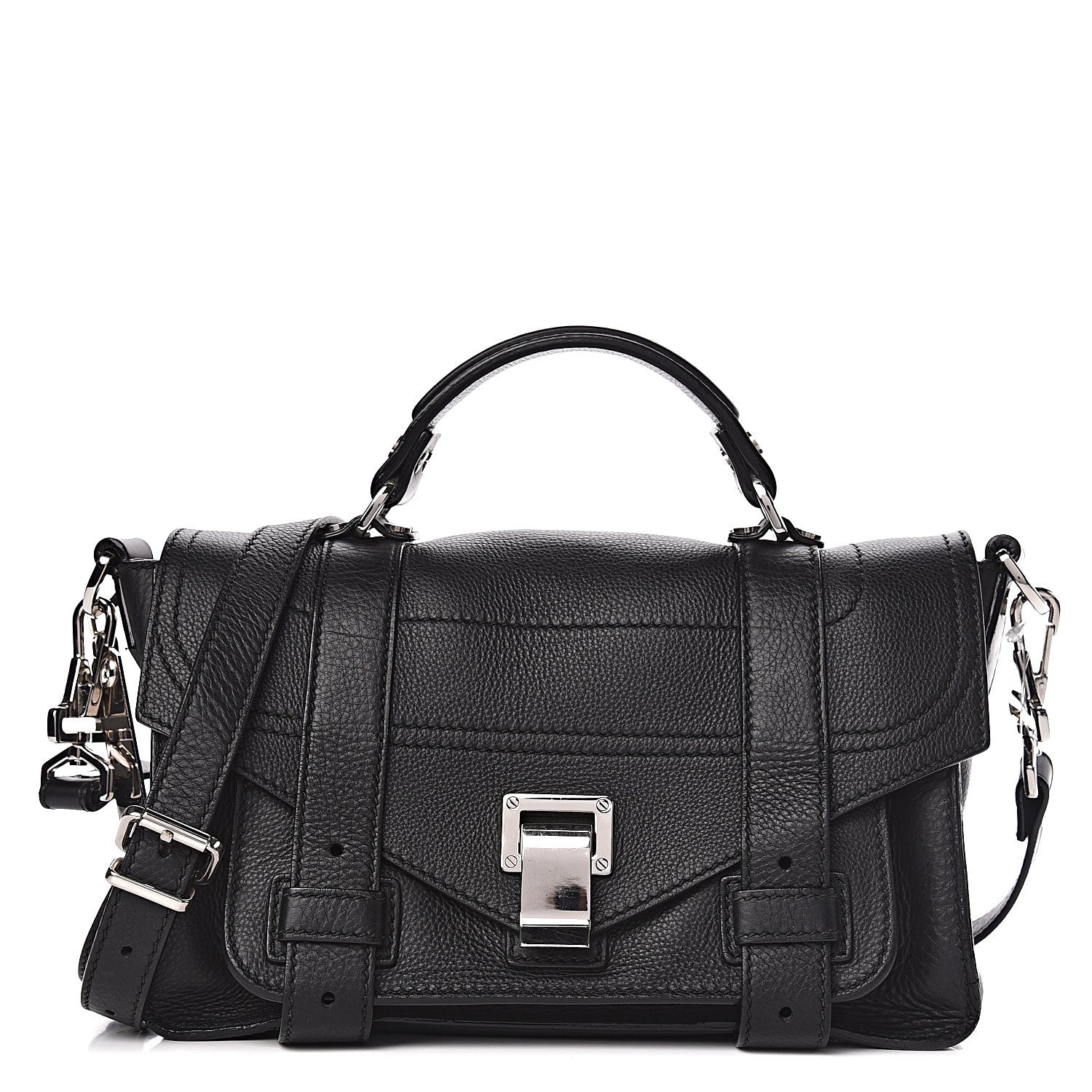 Proenza Schouler Grained Calfskin Tiny PS1 Satchel Black 1 of 13