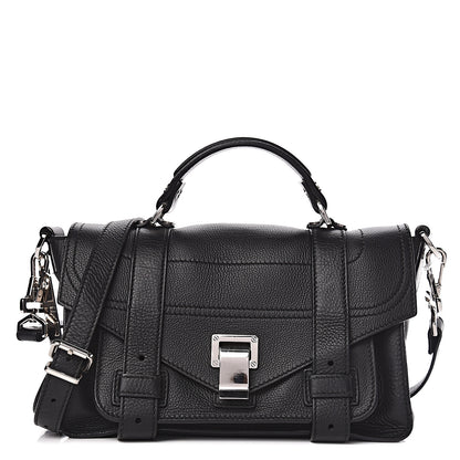 Proenza Schouler Grained Calfskin Tiny PS1 Satchel Black 1 of 13