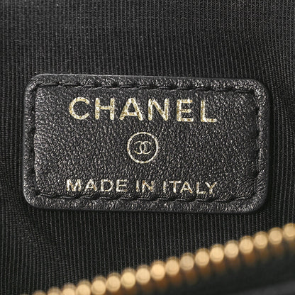 Chanel Shiny Lambskin Quilted Medium Double Case With Strap Black 6 of 9