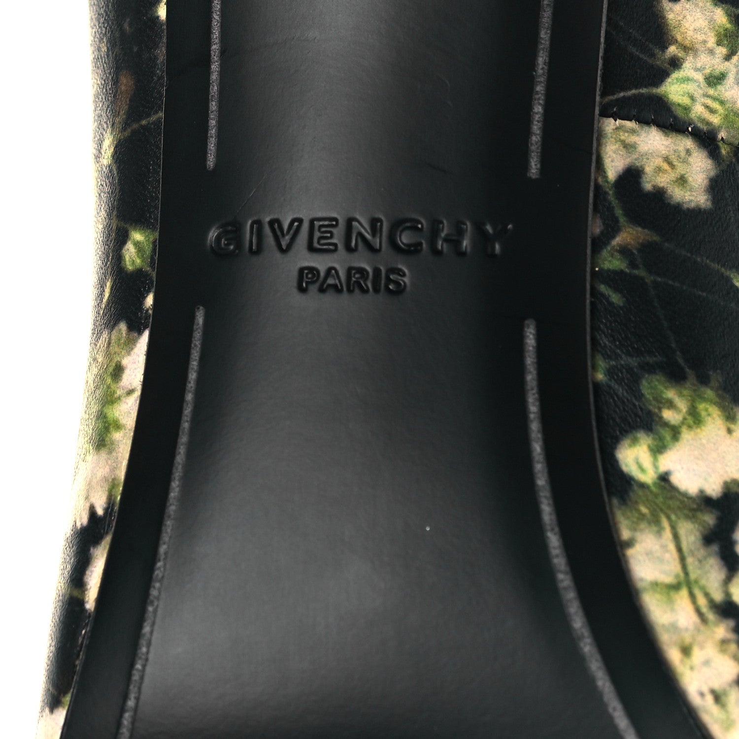 Givenchy Calfskin Floral Print Pointed Toe Pumps 41.5 Black Multicolor 6 of 9