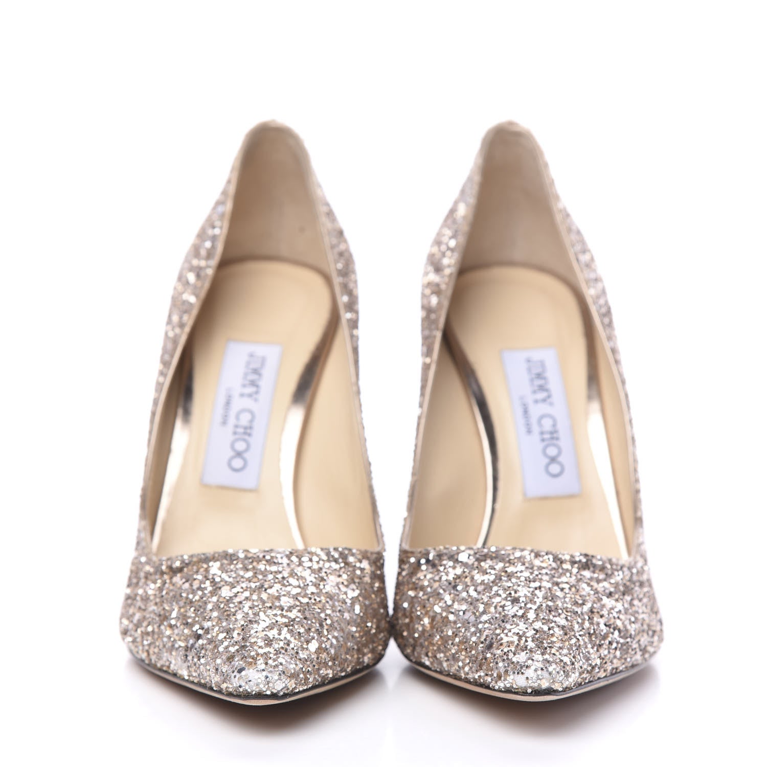 Jimmy Choo Coarse Glitter Romy 100 Pumps 37 Anthracite 2 of 8