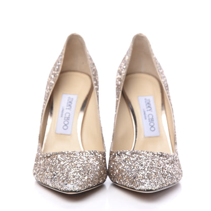 Jimmy Choo Coarse Glitter Romy 100 Pumps 37 Anthracite 2 of 8