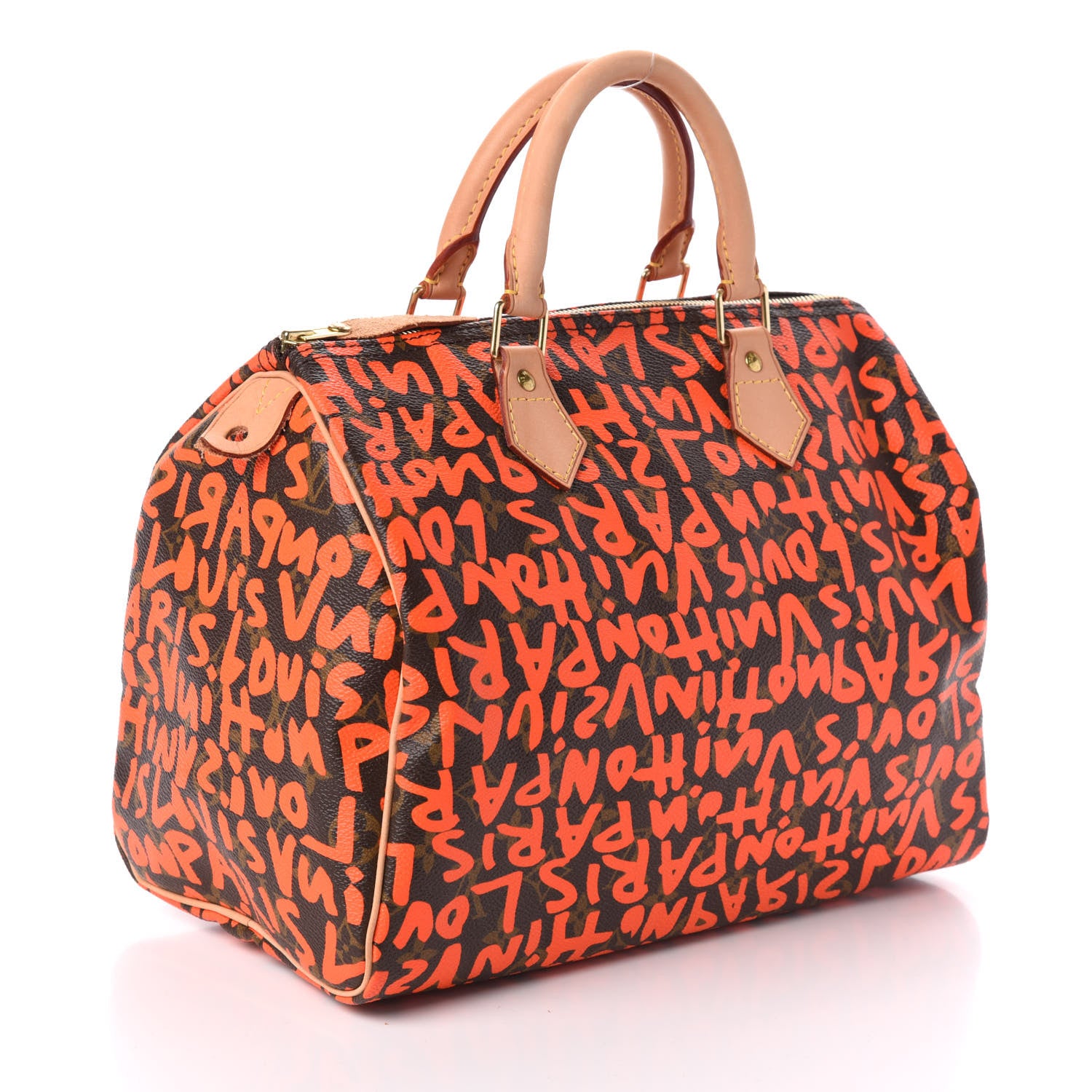 Louis Vuitton Monogram Graffiti Speedy 30 Orange 3 of 9