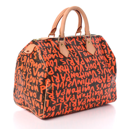 Louis Vuitton Monogram Graffiti Speedy 30 Orange 3 of 9