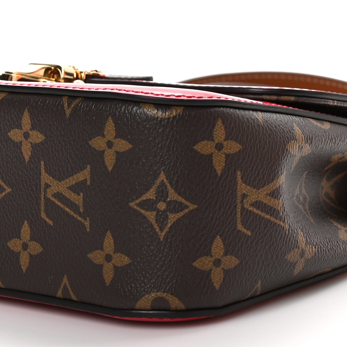 Patent Calfskin Monogram Cherrywood BB Scarlet
