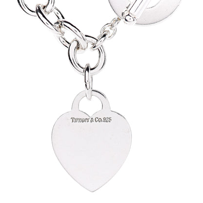 Tiffany Sterling Silver Heart Tag Toggle Necklace 5 of 5