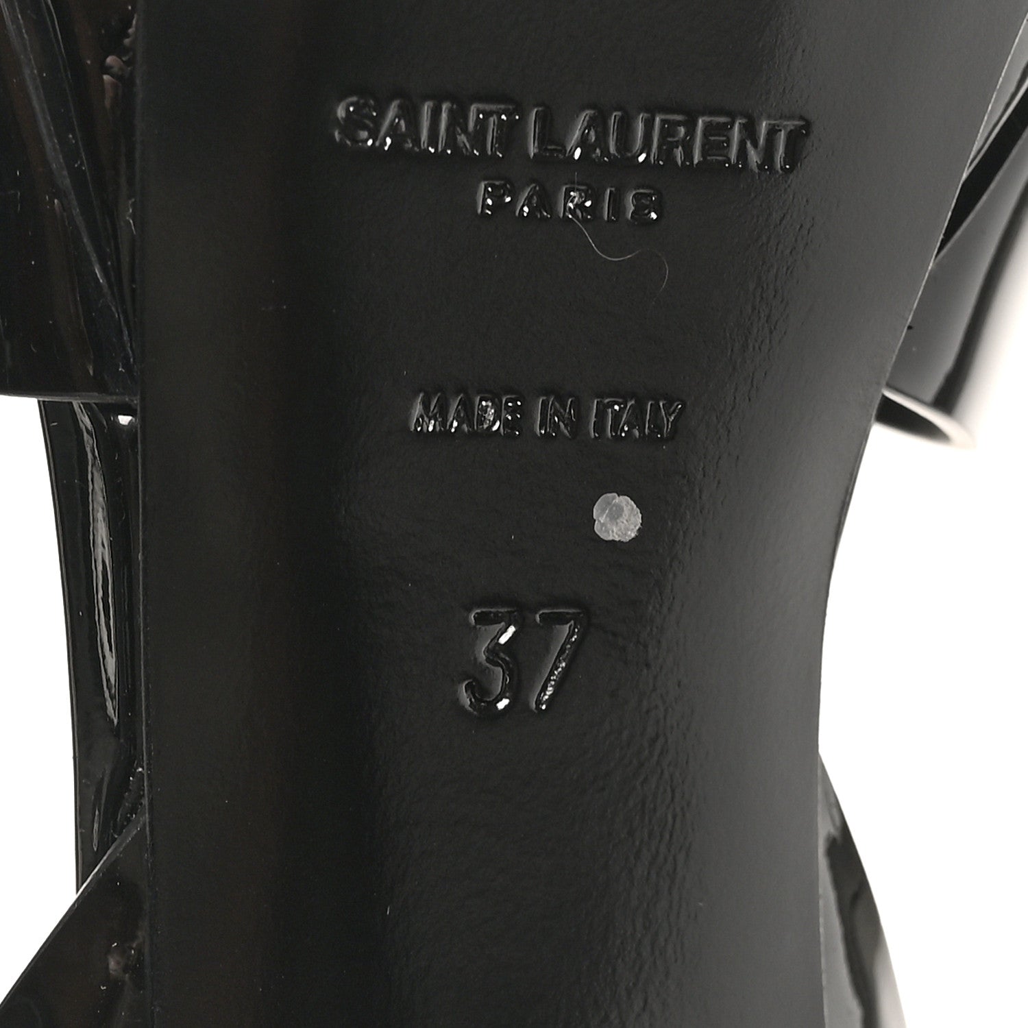 Saint Laurent Patent Tribute 75 Platform Sandals 37 Black 8 of 10