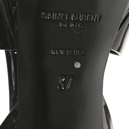 Saint Laurent Patent Tribute 75 Platform Sandals 37 Black 8 of 10