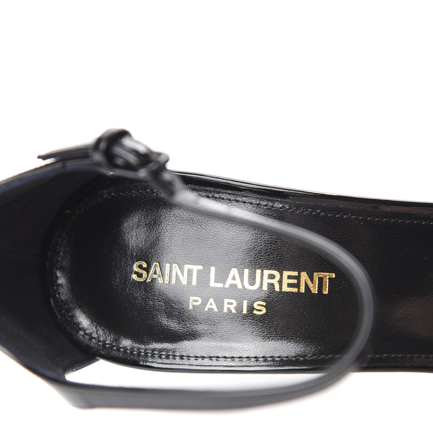 Saint Laurent Patent Zizi D'Orsay Pump 39 Black 8 of 10