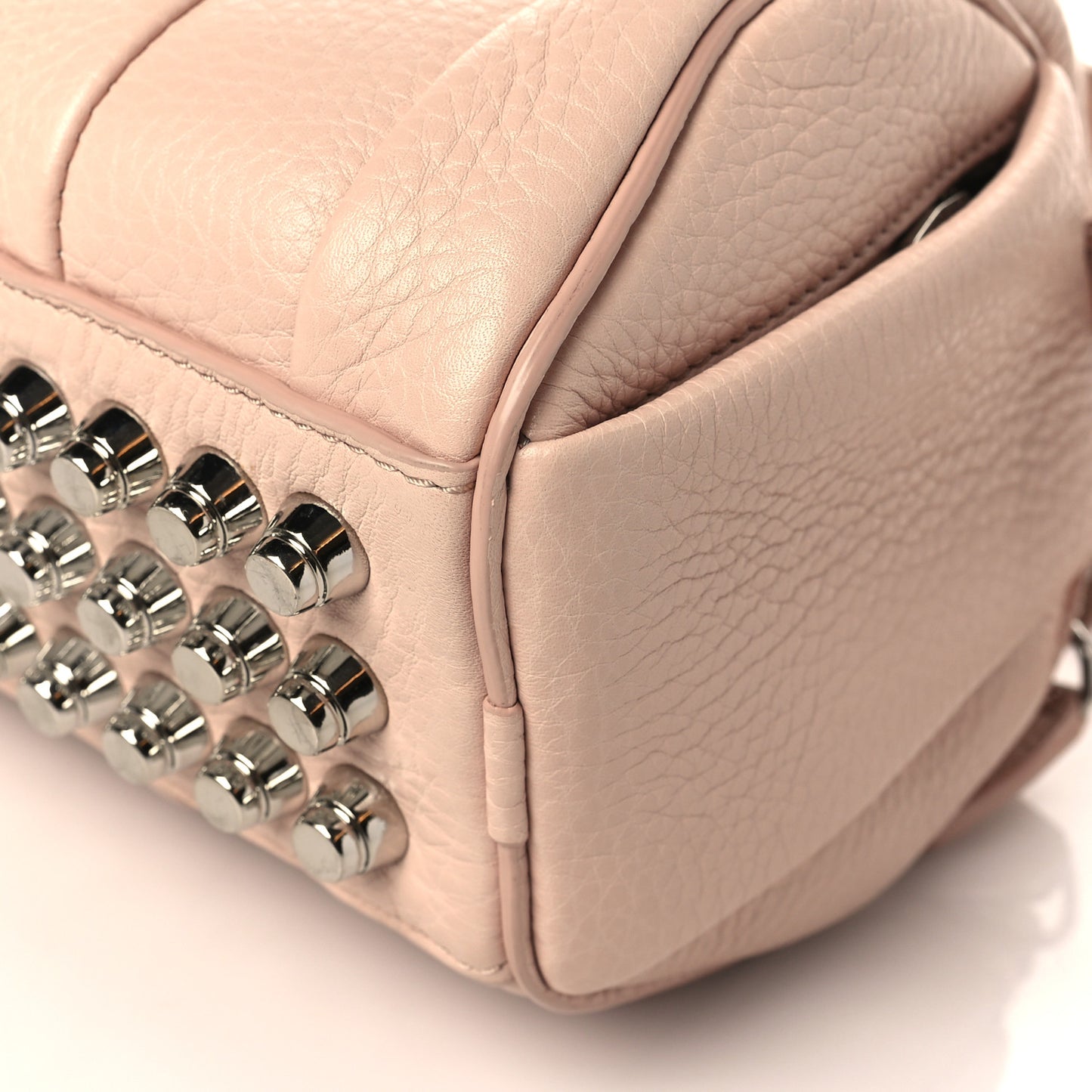 Pebbled Lambskin Mini Rockie Pale Pink Rhodium Hardware