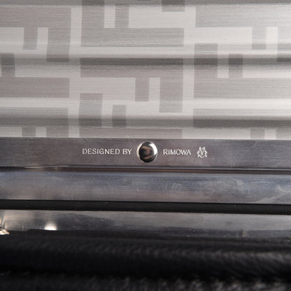 Fendi X RIMOWA Aluminum FF Print Roll Away Carry On Luggage Silver 14 of 14